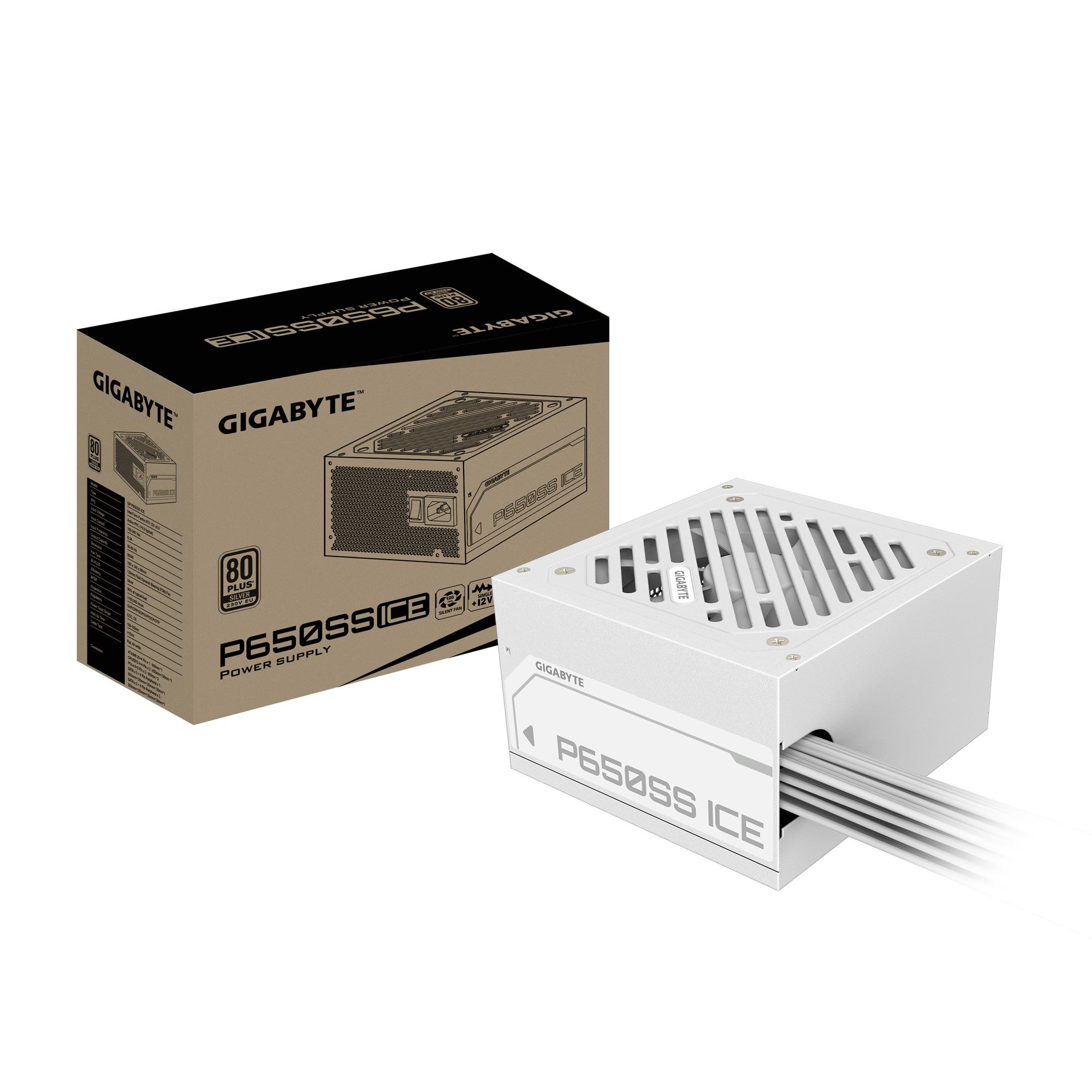GIGABYTE P650SS ICE захранващ блок 650 W 20+4 pin ATX ATX Бяла | JAR Computers GIGABYTE P650SS ICE захранващ блок 650 W 20+4 pin ATX ATX Бяла