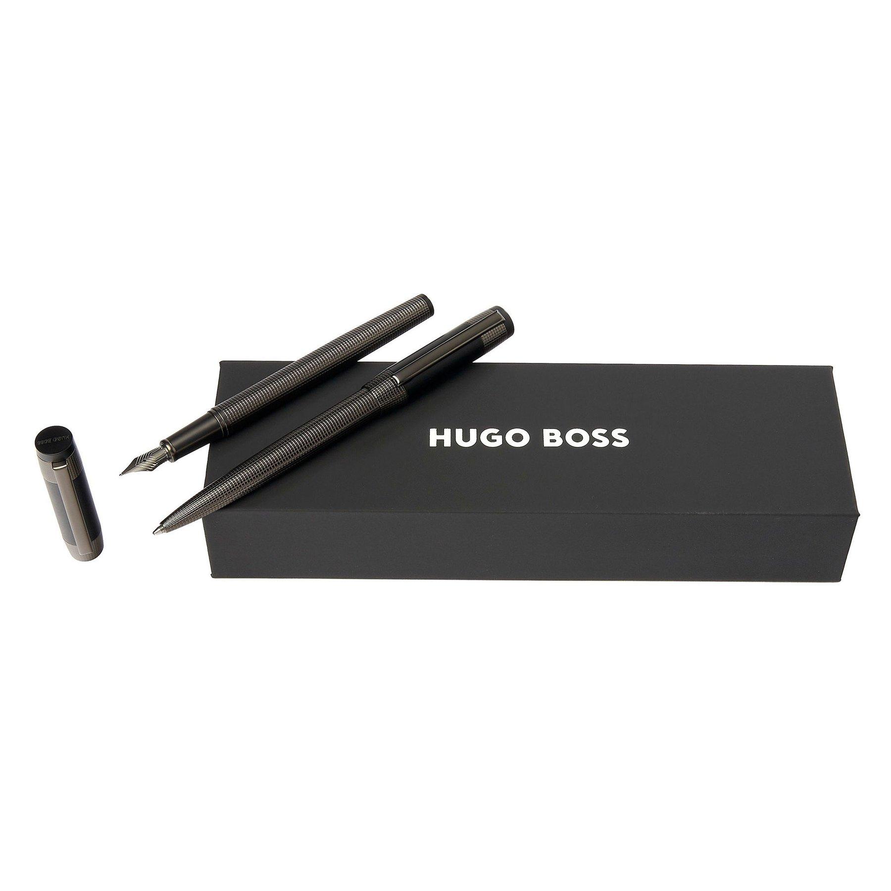 Hugo Boss Комплект писалка и химикалка Rive, в кутия, хром | JAR Computers Hugo Boss Комплект писалка и химикалка Rive, в кутия, хром