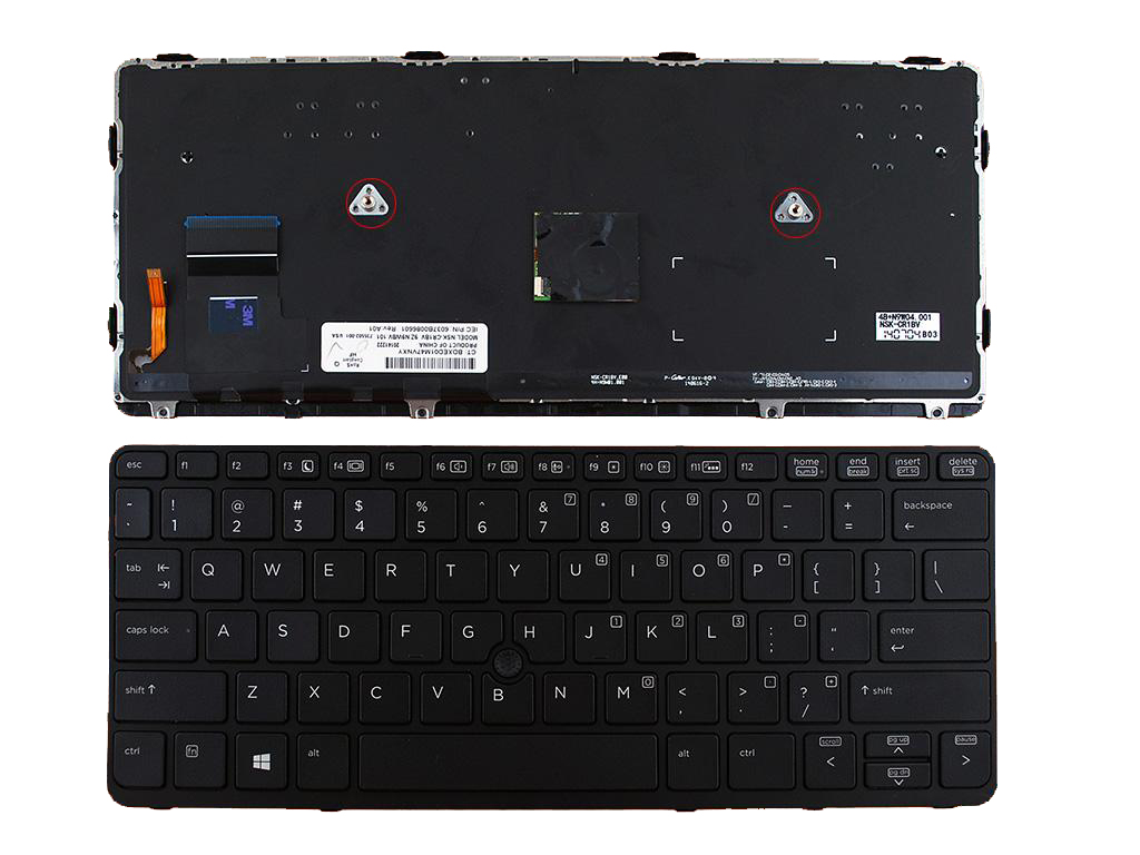 Клавиатура за лаптоп HP EliteBook 820 G1 Black Frame Black With Backlit With Pointing Stick / Черна С Черна Рамка С Подсветка С Пойнтинг Стик - Оригинална | JAR Computers Клавиатура за лаптоп HP EliteBook 820 G1 Black Frame Black With Backlit With Pointing Stick / Черна С Черна Рамка С Подсветка С Пойнтинг Стик - Оригинална