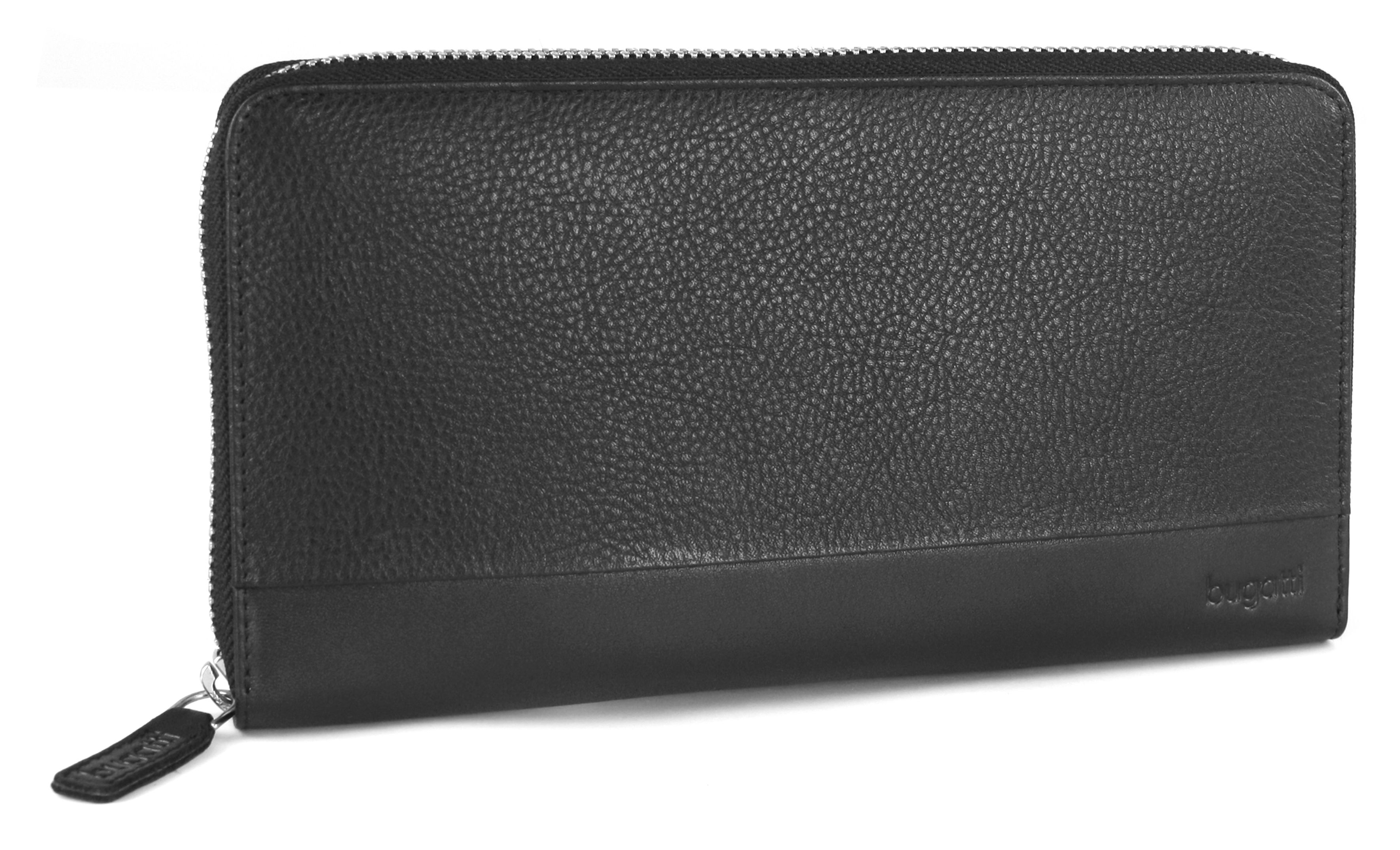 Кожен портфейл Bugatti Atlanta хоризонтален, с каишка, черен | JAR Computers Кожен портфейл Bugatti Atlanta хоризонтален, с каишка, черен