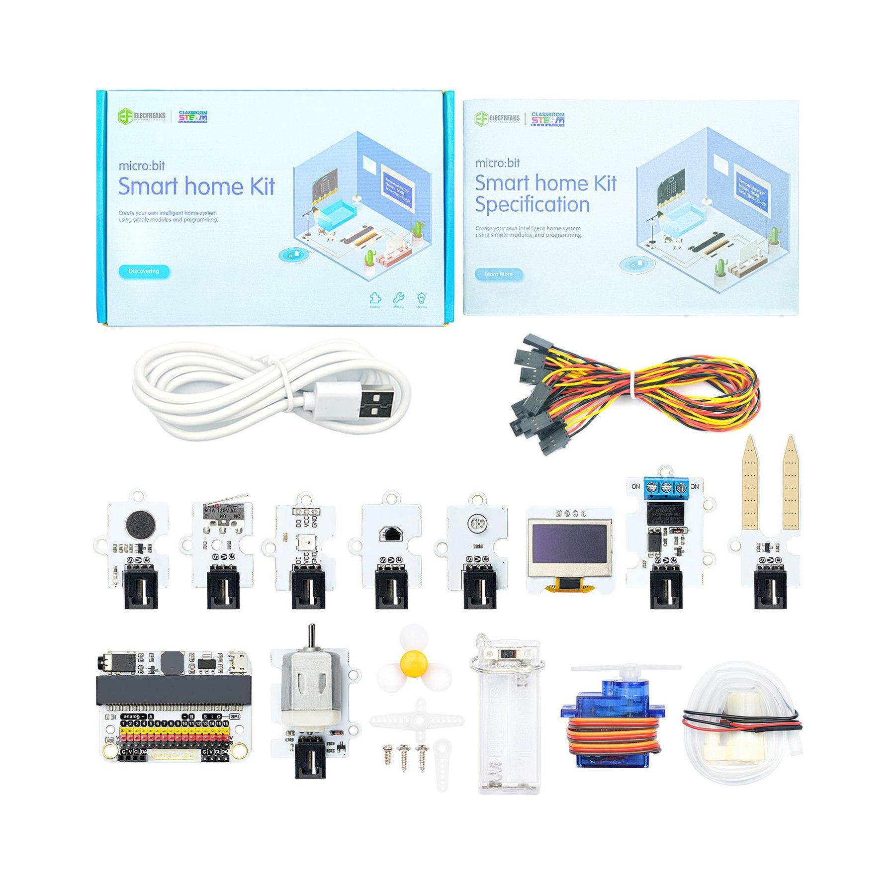 Комплект Elecfreaks Smart Home EF08197, с Micro:Bit платка, батерии AAA | JAR Computers Комплект Elecfreaks Smart Home EF08197, с Micro:Bit платка, батерии AAA