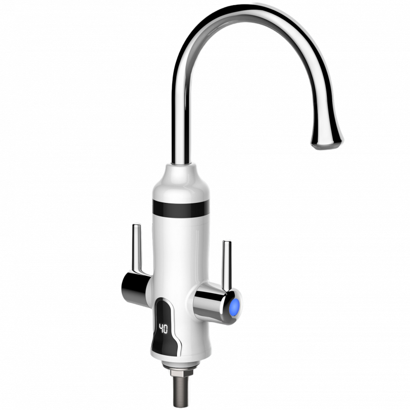 Нагревател за вода Elite EHD-2538, 3300W, Двоен кран, До 60C, Монтаж на плот, Инокс