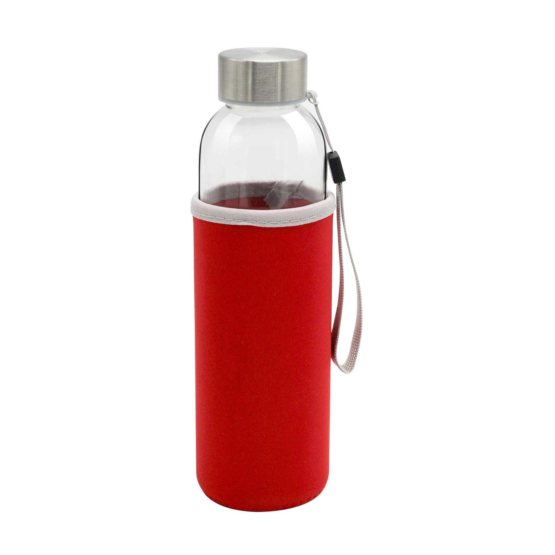 Office 1 Бутилка Halo, стъклена, 500 ml, с червен калъф | JAR Computers Office 1 Бутилка Halo, стъклена, 500 ml, с червен калъф