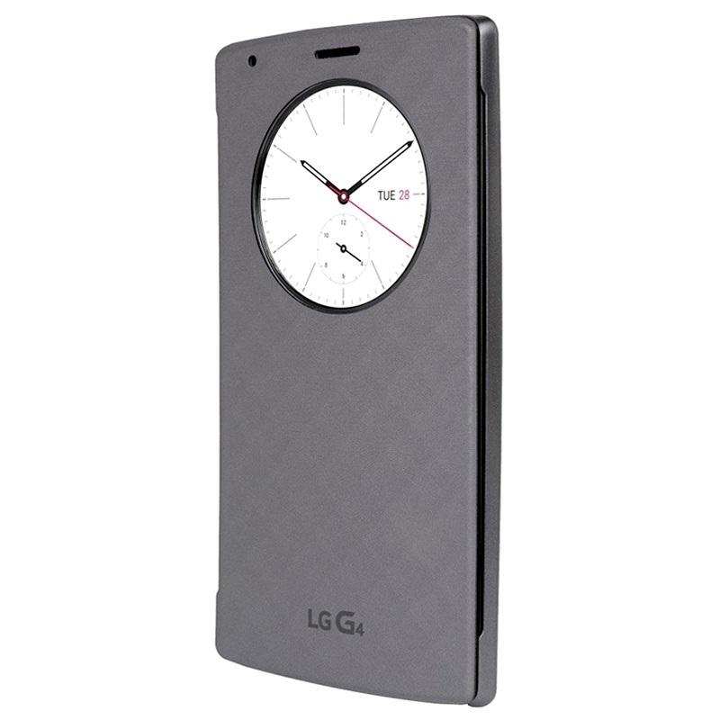 Оригинален кожен калъф с отвор за LG G4 - LG Quick Circle Case CFV-100 (сив) | JAR Computers Оригинален кожен калъф с отвор за LG G4 - LG Quick Circle Case CFV-100 (сив)