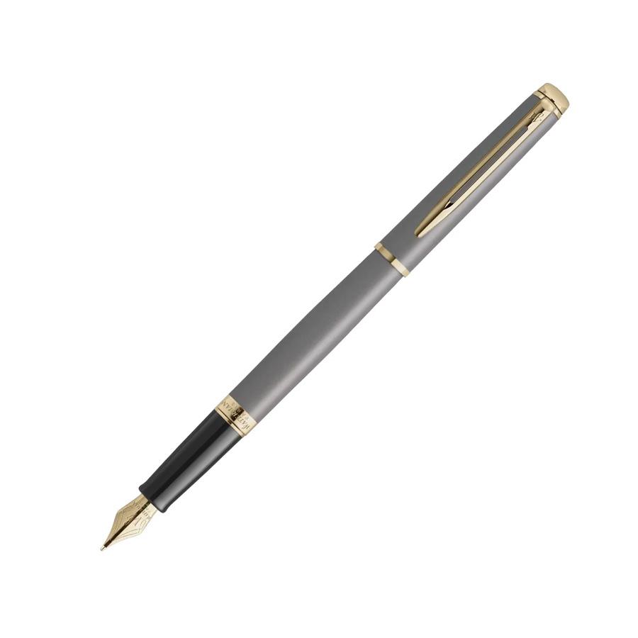 Писалка Waterman Hemisphere Understated Grey GT, стоманено тяло, позлатен клип, син | JAR Computers Писалка Waterman Hemisphere Understated Grey GT, стоманено тяло, позлатен клип, син