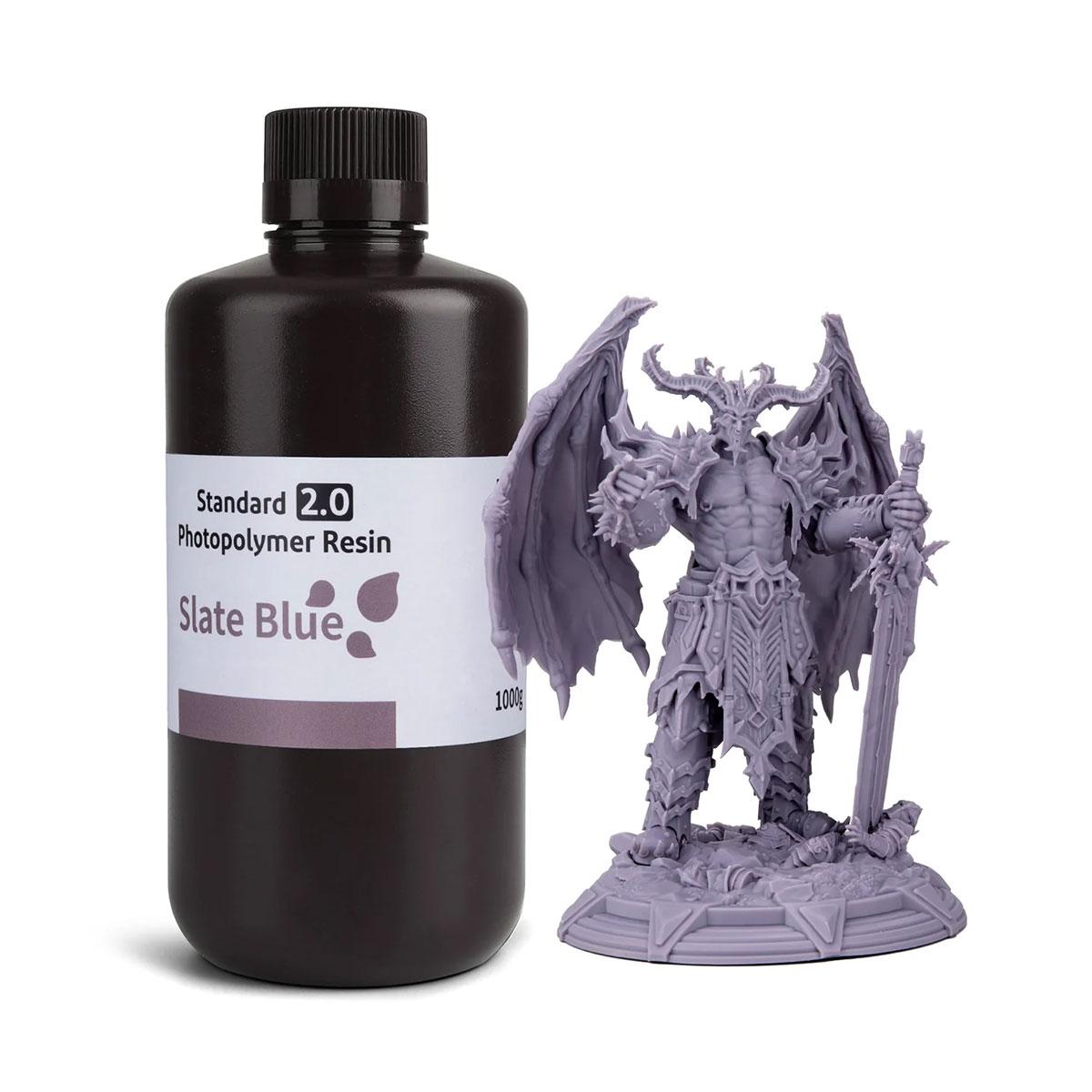 Смола за 3D принтер Elegoo Resin 2.0, 1 kg, сиво-синя | JAR Computers Смола за 3D принтер Elegoo Resin 2.0, 1 kg, сиво-синя