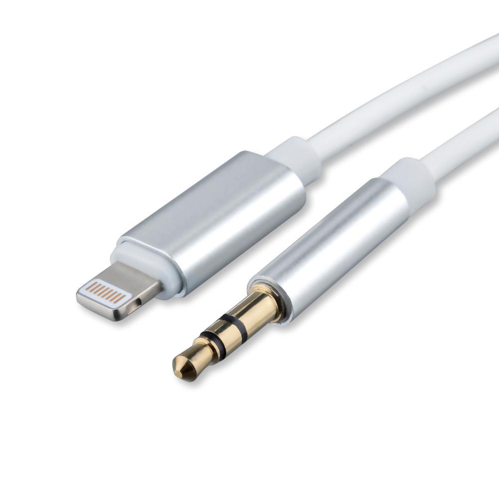 Аудио кабел от Lightning към 3.5 мм. (1м) - 4smarts Basic Lightning to 3.5mm Audio Cable SoundCord (бял) | JAR Computers Аудио кабел от Lightning към 3.5 мм. (1м) - 4smarts Basic Lightning to 3.5mm Audio Cable SoundCord (бял)