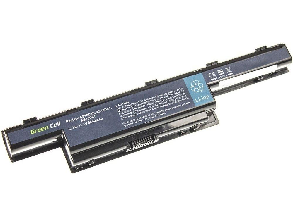 Батерия  за лаптоп GREEN CELL, Acer Aspire 5733 5741 5742 5742G 5750G E1-571 TravelMate 5740 5742 AS10D31, 11.1V, 6600mAh | JAR Computers Батерия  за лаптоп GREEN CELL, Acer Aspire 5733 5741 5742 5742G 5750G E1-571 TravelMate 5740 5742 AS10D31, 11.1V, 6600mAh