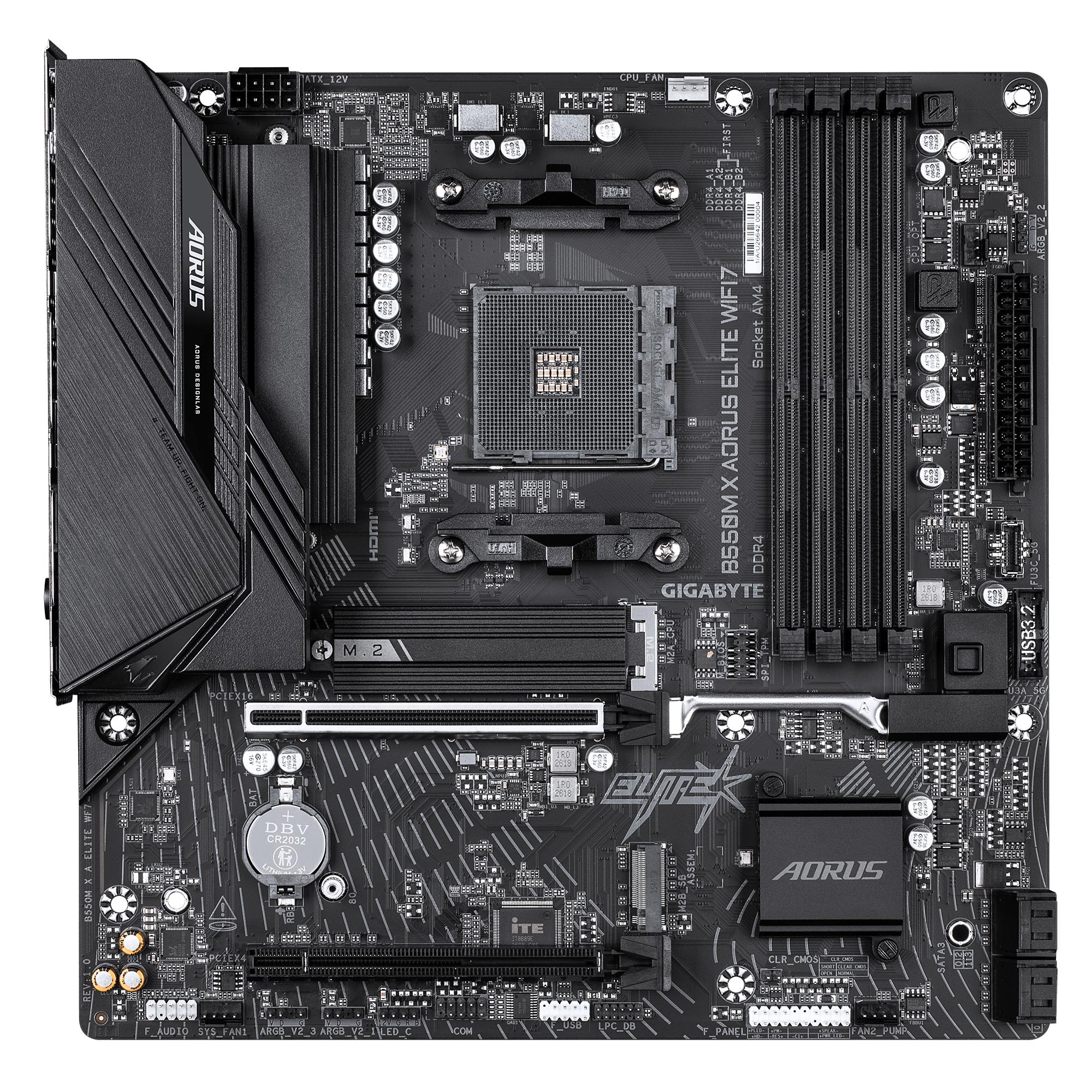 Дънна платка GIGABYTE B550M X AORUS ELITE WIFI7, Socket AM4