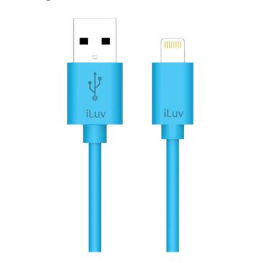 iLuv Premium Lightning Cable - USB кабел за iPhone (син) | JAR Computers iLuv Premium Lightning Cable - USB кабел за iPhone (син)
