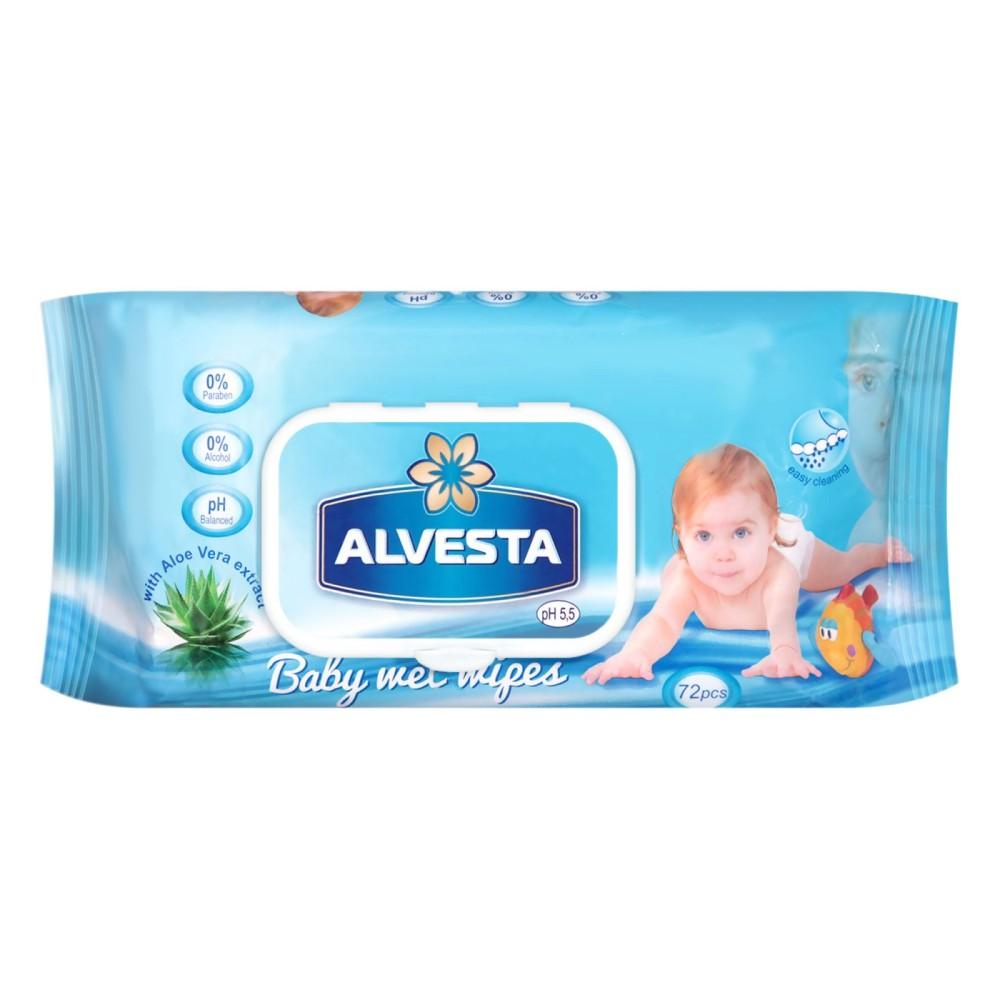 Мокри кърпи Alvesta Baby с екстракт от алое вера, без алкохол, 72 бр. | JAR Computers Мокри кърпи Alvesta Baby с екстракт от алое вера, без алкохол, 72 бр.