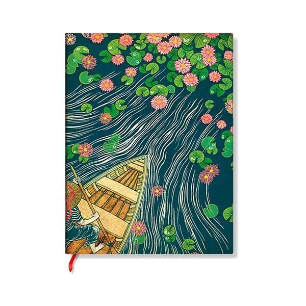 Paperblanks Тефтер Lotus River, Midi, мека корица, 88 листа