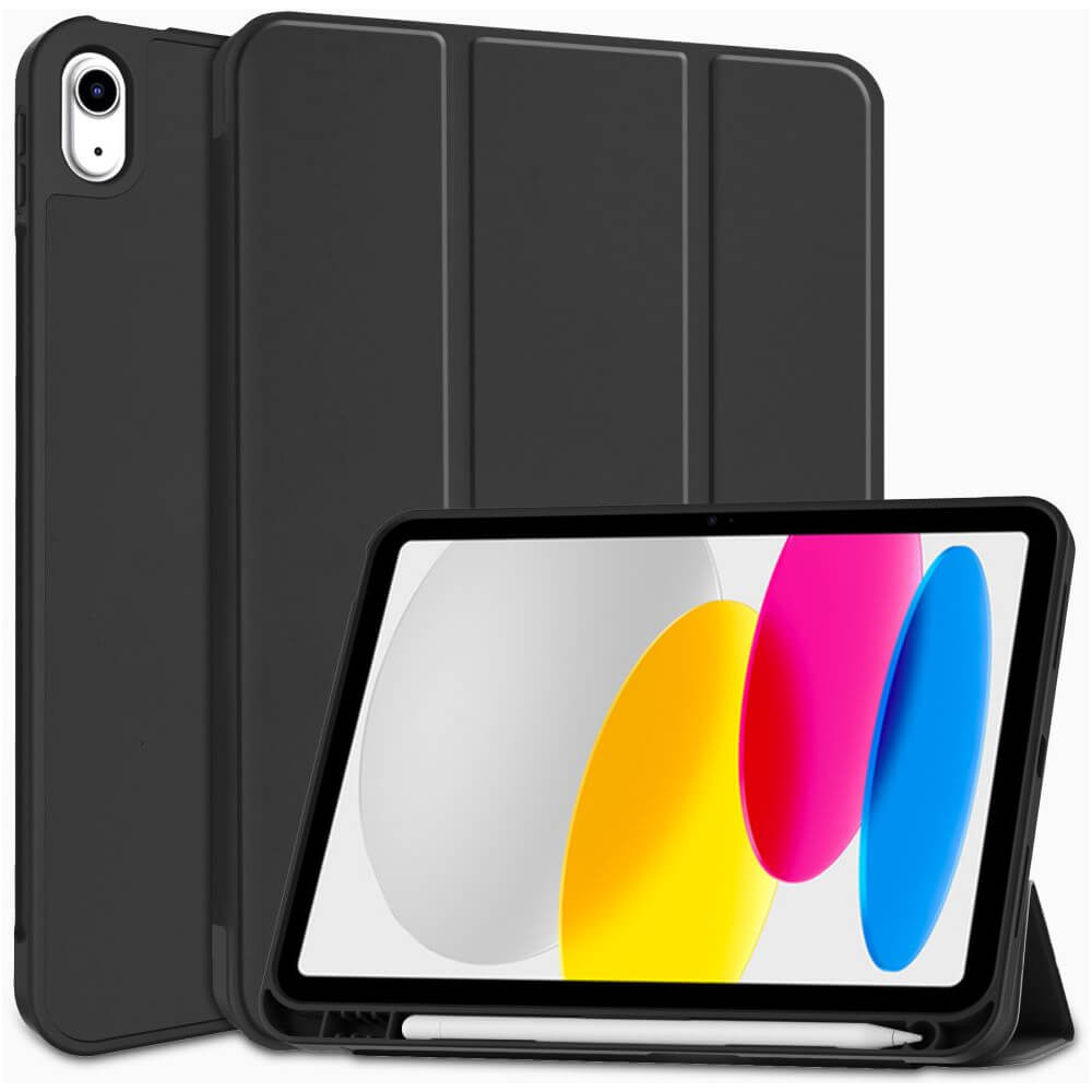 Tech-Protect SC Pen Case - силиконов кейс и поставка за iPad 10 (2022) (черен) 