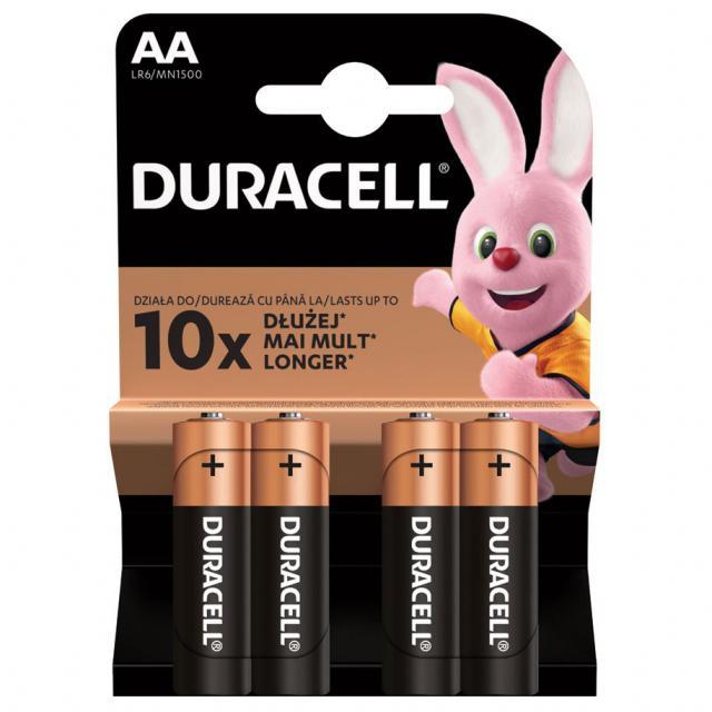 Алкална батерия DURACELL BASIC LR06 /4 бр. в блистер/ 1.5V - DUR-BA-LR06-BASIC | JAR Computers Алкална батерия DURACELL BASIC LR06 /4 бр. в блистер/ 1.5V - DUR-BA-LR06-BASIC