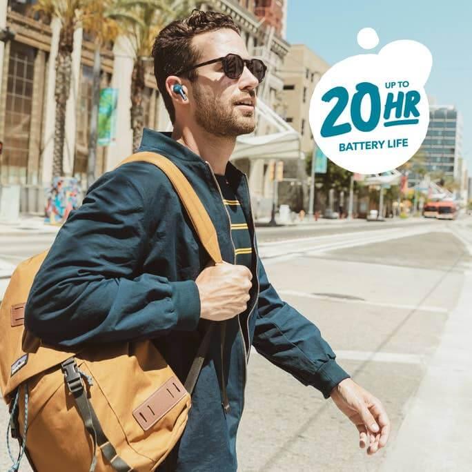 Безжични блутут слушалки с кейс за мобилни устройства - iFrogz Airtime Pro Truly Wireless Stem Earbuds (лилав) | JAR Computers Безжични блутут слушалки с кейс за мобилни устройства - iFrogz Airtime Pro Truly Wireless Stem Earbuds (лилав)