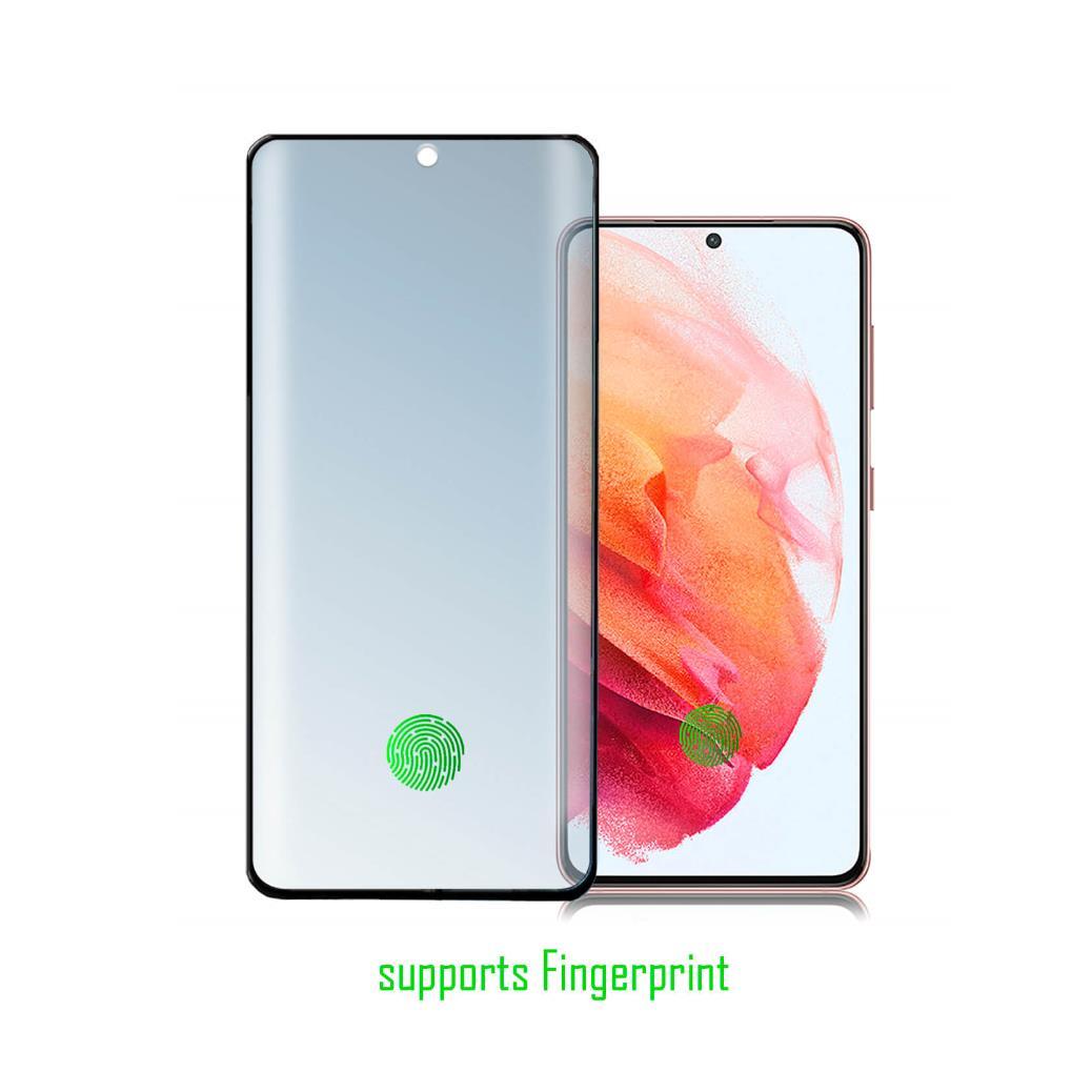 Калено стъклено защитно покритие с извити ръбове за Samsung Galaxy S21 - 4smarts Second Glass Curved 3D UltraSonix (черен-прозрачен) | JAR Computers Калено стъклено защитно покритие с извити ръбове за Samsung Galaxy S21 - 4smarts Second Glass Curved 3D UltraSonix (черен-прозрачен)