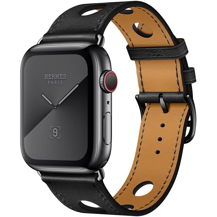 Умен часовник от Apple - Apple Watch Hermès Series 5, 44mm Noir Space Black Stainless Steel Case with Single Tour Rallye, GPS + Cellular | JAR Computers Умен часовник от Apple - Apple Watch Hermès Series 5, 44mm Noir Space Black Stainless Steel Case with Single Tour Rallye, GPS + Cellular