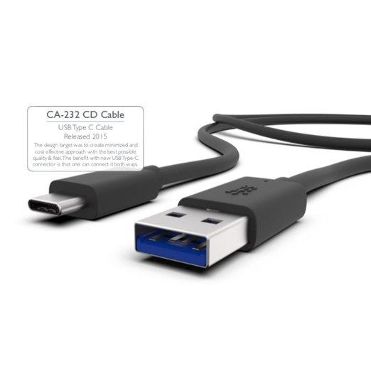 USB 3.0 кабел за MacBook 12 и устройства с USB-C порт (100 cm) - Microsoft CA-232D USB-C to USB-A 3.0 Cable (bulk) | JAR Computers USB 3.0 кабел за MacBook 12 и устройства с USB-C порт (100 cm) - Microsoft CA-232D USB-C to USB-A 3.0 Cable (bulk)