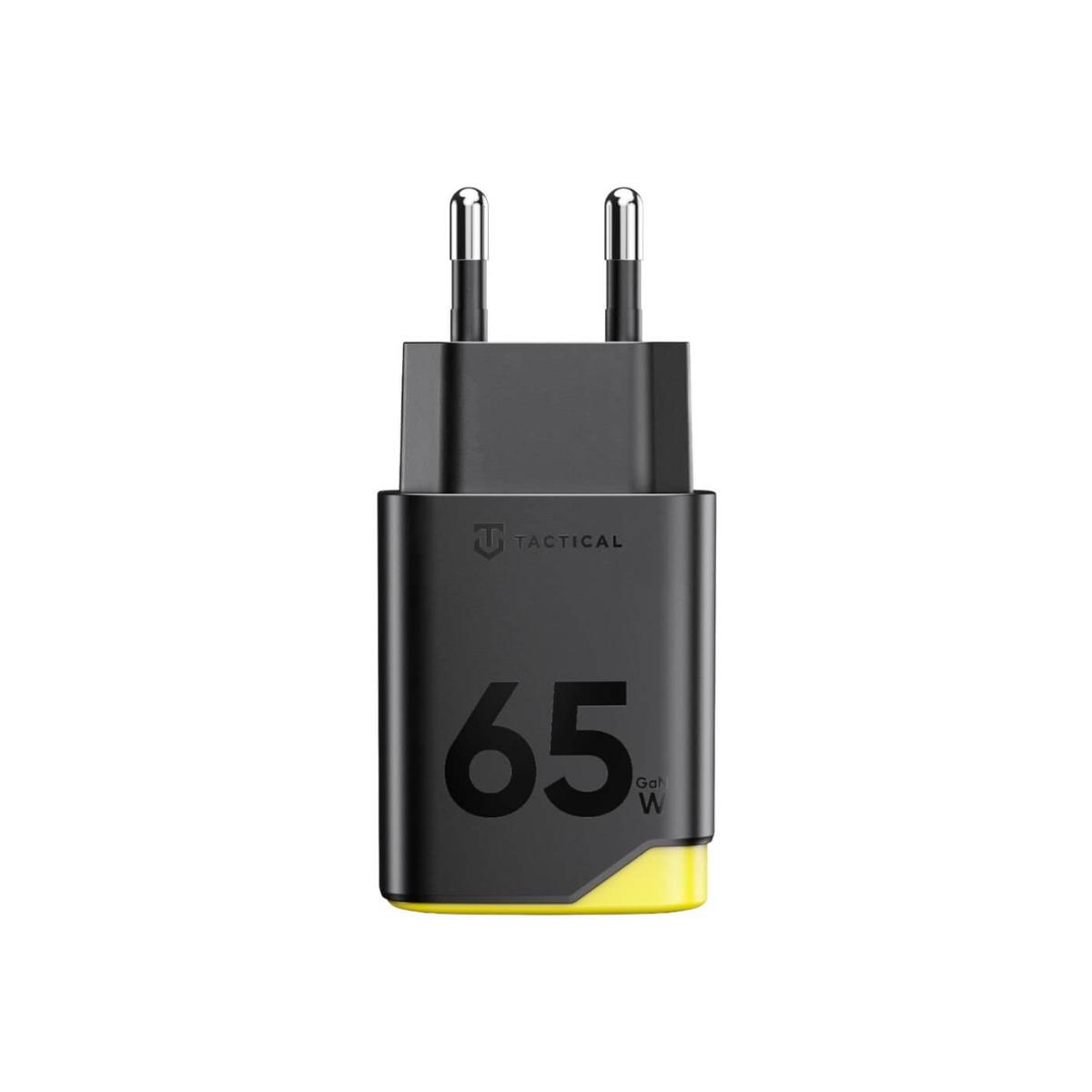 Захранване за ел. мрежа за мобилни устройства с USB-A и 2xUSB-C изходи с технология за бързо зареждане - Tactical Minimi GaN 65W Wall Charger (черен) | JAR Computers Захранване за ел. мрежа за мобилни устройства с USB-A и 2xUSB-C изходи с технология за бързо зареждане - Tactical Minimi GaN 65W Wall Charger (черен)