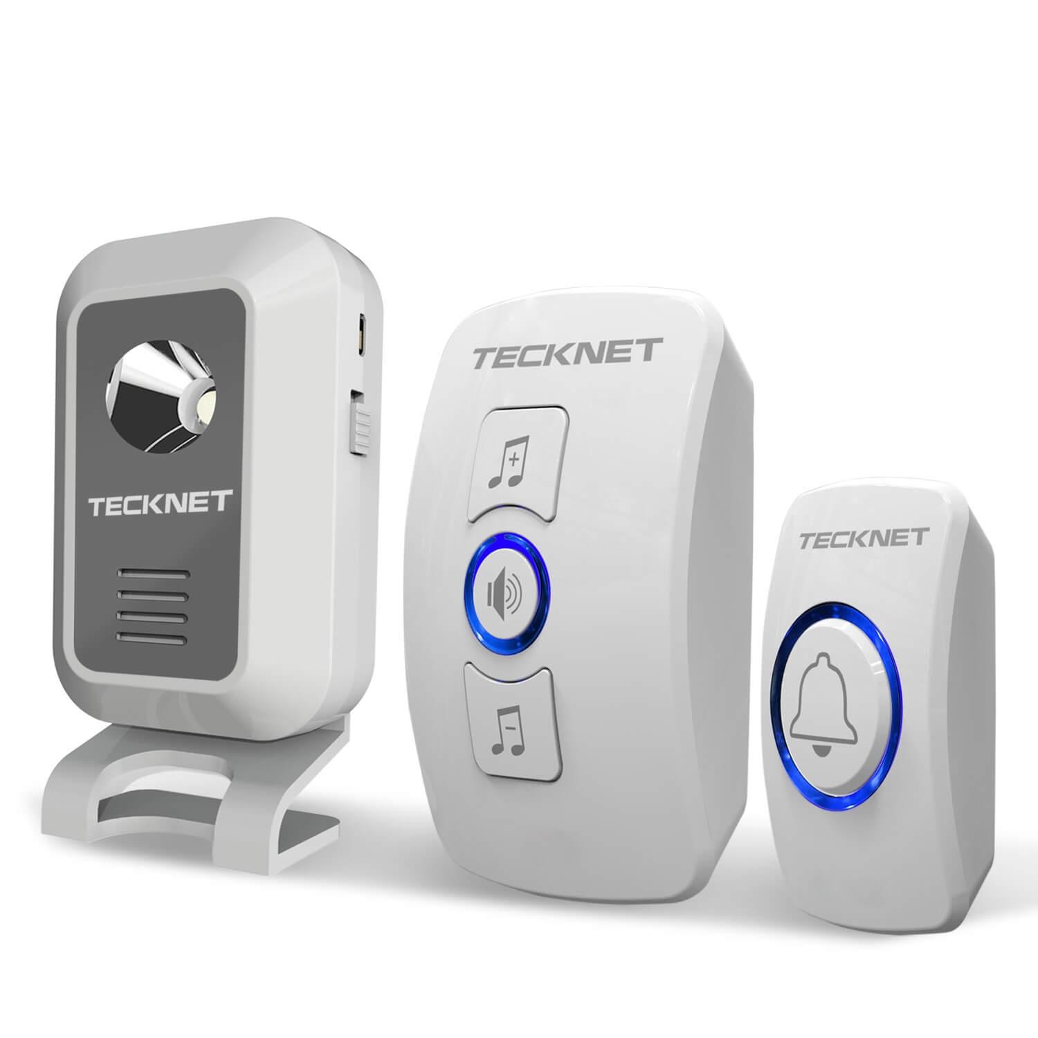 Безжичен звънец за входна врата - TeckNet WA668 Two Mains Plug-In Wireless Doorbell (бял) | JAR Computers Безжичен звънец за входна врата - TeckNet WA668 Two Mains Plug-In Wireless Doorbell (бял)