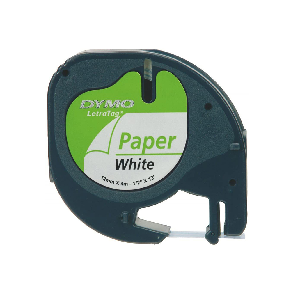 Dymo Letratag Paper tape white 12mm x 4 m 91220
