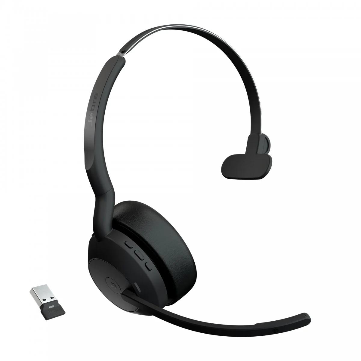 Jabra Evolve2 55 моно слушалка, Bluetooth, Link380a, MS, черен | JAR Computers Jabra Evolve2 55 моно слушалка, Bluetooth, Link380a, MS, черен