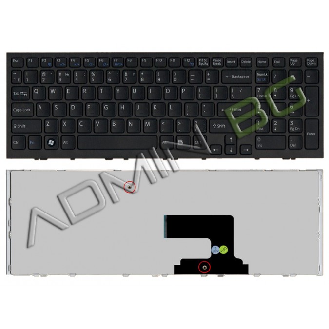 Клавиатура за лаптоп Sony Vaio VPC-EE VPC EE Black Frame Black с Кирилица | JAR Computers Клавиатура за лаптоп Sony Vaio VPC-EE VPC EE Black Frame Black с Кирилица