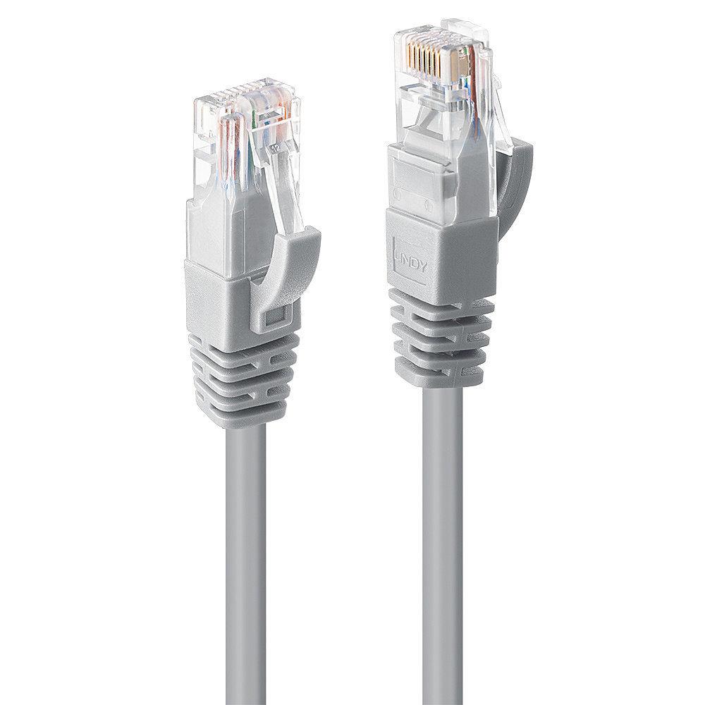 LINDY LNY-48000 :: UTP мрежов кабел, Cat. 6, сив, 0.3 м
