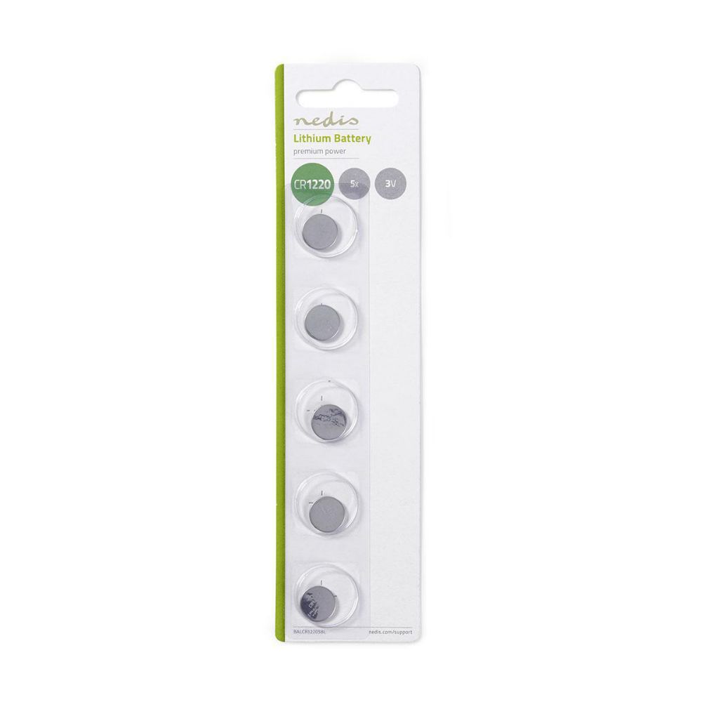 Nedis Lithium Batteries CR1220 3V 5pcs (BALCR12205BL) (NEDBALCR12205BL)