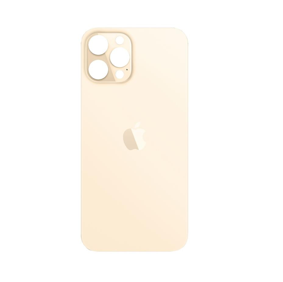 OEM iPhone 12 Pro Max Backcover Glass - резервен заден стъклен капак за iPhone 12 Pro Max (златист)