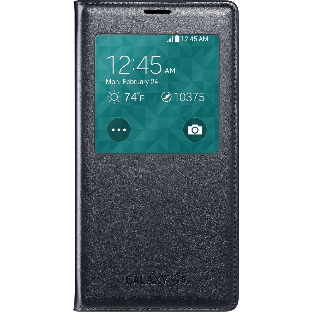 Оригинален кожен калъф за безжично захранване за Samsung Galaxy S5, Samsung Galaxy S5 Neo - Samsung Cover S-View Wireless Charging (черен) | JAR Computers Оригинален кожен калъф за безжично захранване за Samsung Galaxy S5, Samsung Galaxy S5 Neo - Samsung Cover S-View Wireless Charging (черен)