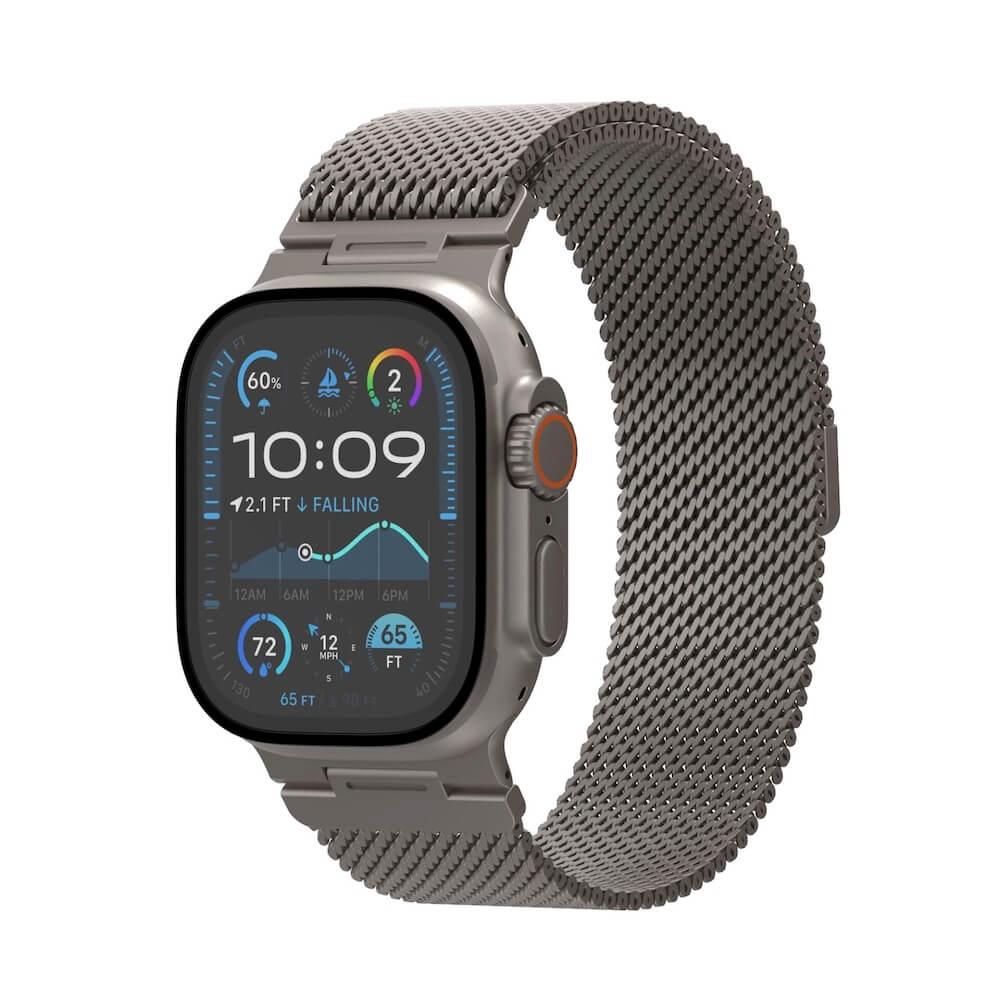 Стоманена, неръждаема каишка за Apple Watch 44мм, 45мм, 46мм, Ultra, Ultra 2, Ultra 3 49мм - Decoded Milanaise Traction Stainless Steel Watch Band (titanium) | JAR Computers Стоманена, неръждаема каишка за Apple Watch 44мм, 45мм, 46мм, Ultra, Ultra 2, Ultra 3 49мм - Decoded Milanaise Traction Stainless Steel Watch Band (titanium)