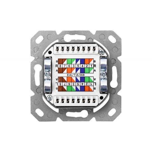 DIGITUS DN-9006-N :: Розетка двойна, Cat.6, Class E, екранирана, повърхностен монтаж | JAR Computers DIGITUS DN-9006-N :: Розетка двойна, Cat.6, Class E, екранирана, повърхностен монтаж