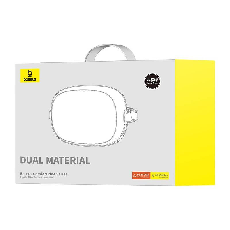 Двустранна възглавница за облегалка за глава в автомобил - Baseus Comfort Ride Double Sided Car Headrest Mounted Pillow (зелен) | JAR Computers Двустранна възглавница за облегалка за глава в автомобил - Baseus Comfort Ride Double Sided Car Headrest Mounted Pillow (зелен)