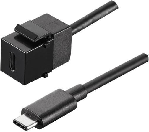 Инсърт USB C 3.1 (вход-изход за пренос на данни), цвят Черен, Bachmann | JAR Computers Инсърт USB C 3.1 (вход-изход за пренос на данни), цвят Черен, Bachmann