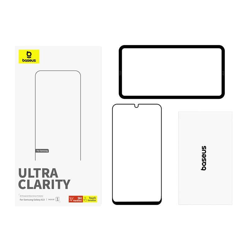 Калено стъклено защитно покритие за дисплея на Samsung Galaxy A13 - Baseus Diamond Tempered Glass Film (0.30mm) (черен-прозрачен) | JAR Computers Калено стъклено защитно покритие за дисплея на Samsung Galaxy A13 - Baseus Diamond Tempered Glass Film (0.30mm) (черен-прозрачен)
