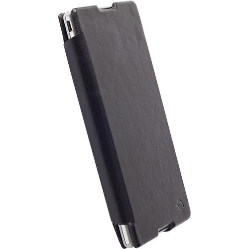 Калъф от естествена кожа с поставка за Sony Xperia T2 Ultra - Krusell Kiruna FlipCover (черен) | JAR Computers Калъф от естествена кожа с поставка за Sony Xperia T2 Ultra - Krusell Kiruna FlipCover (черен)