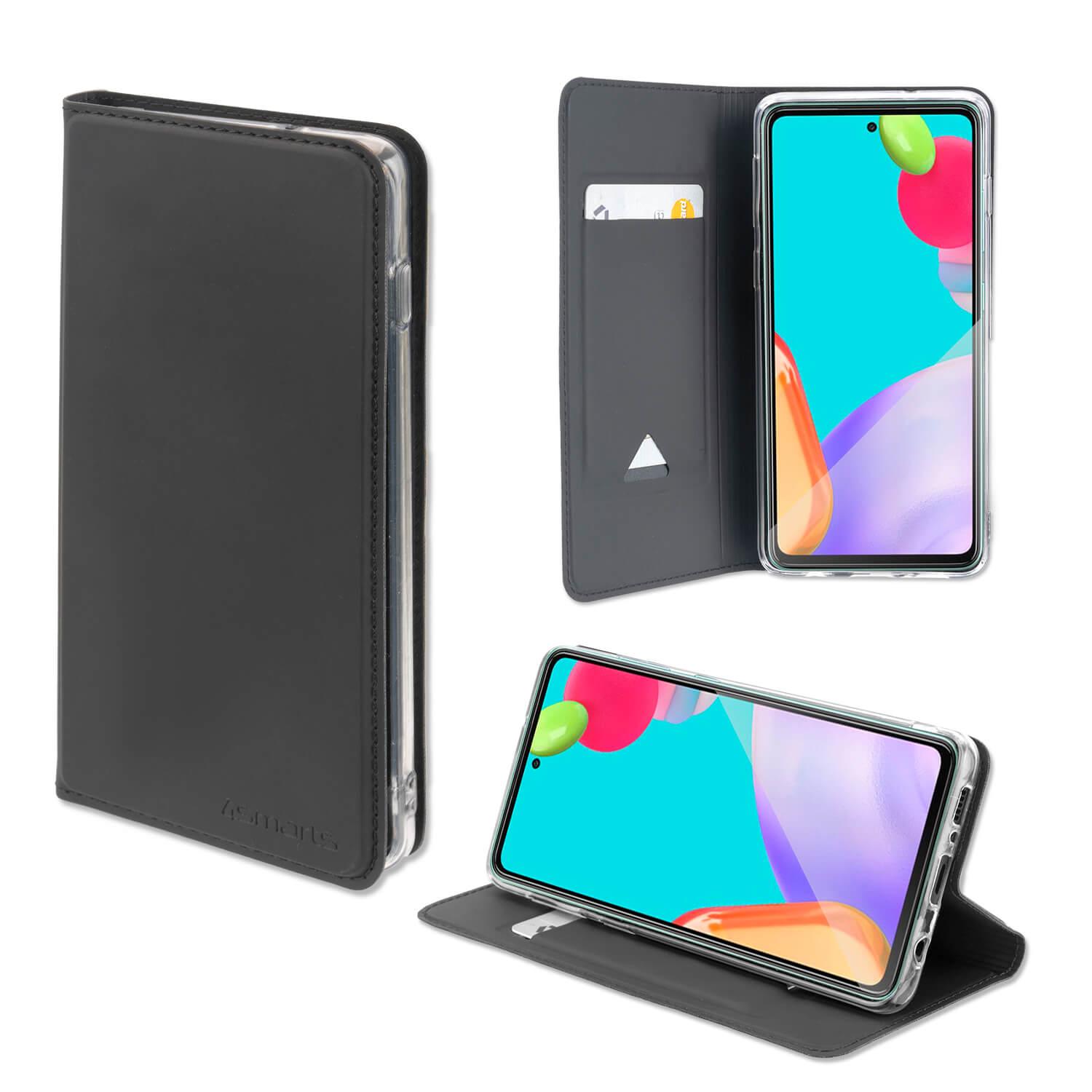 Кожен калъф с поставка и отделение за кр. карта за Samsung Galaxy A72 5G - 4smarts Flip Case URBAN Lite (черен) | JAR Computers Кожен калъф с поставка и отделение за кр. карта за Samsung Galaxy A72 5G - 4smarts Flip Case URBAN Lite (черен)