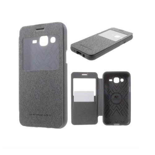 Кожен калъф, тип портфейл за Samsung Galaxy J5 - Mercury Goospery Wow Bumper View Case (сив) | JAR Computers Кожен калъф, тип портфейл за Samsung Galaxy J5 - Mercury Goospery Wow Bumper View Case (сив)