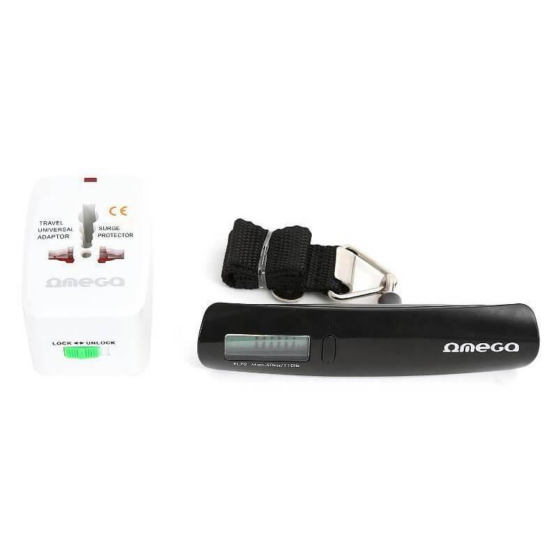 Комплект теглилка и USB захранване за пътуване за цял свят (бял) - Omega Travel Set (Power Adaptor And Scale) | JAR Computers Комплект теглилка и USB захранване за пътуване за цял свят (бял) - Omega Travel Set (Power Adaptor And Scale)