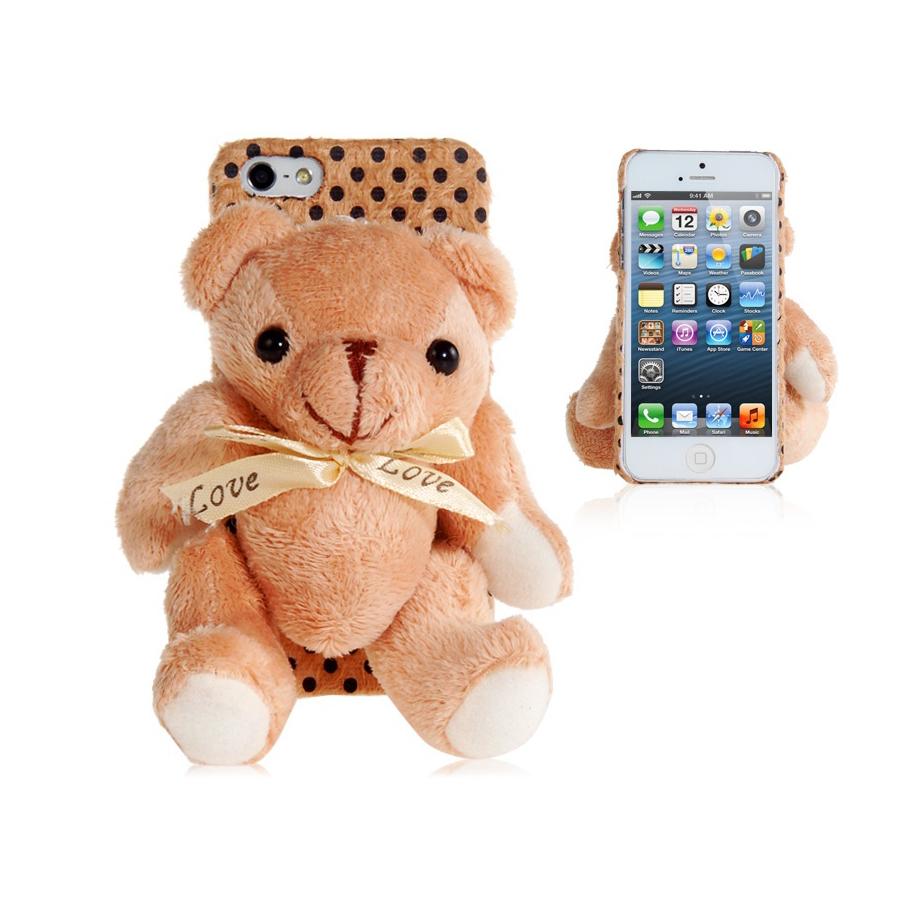 Поликарбонатов кейс с плюш за iPhone 5, iPhone 5S, iPhone SE - Plush Bear Case | JAR Computers Поликарбонатов кейс с плюш за iPhone 5, iPhone 5S, iPhone SE - Plush Bear Case