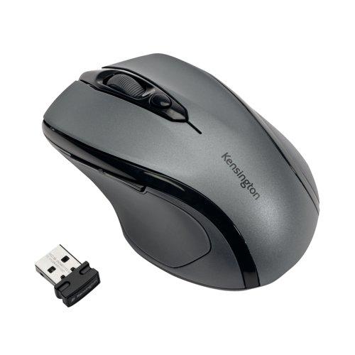 Безжична мишка Kensington K72423WW, USB, 800/1200/1600 dpi, 3 бутона, безшумна, графитно сива | JAR Computers Безжична мишка Kensington K72423WW, USB, 800/1200/1600 dpi, 3 бутона, безшумна, графитно сива