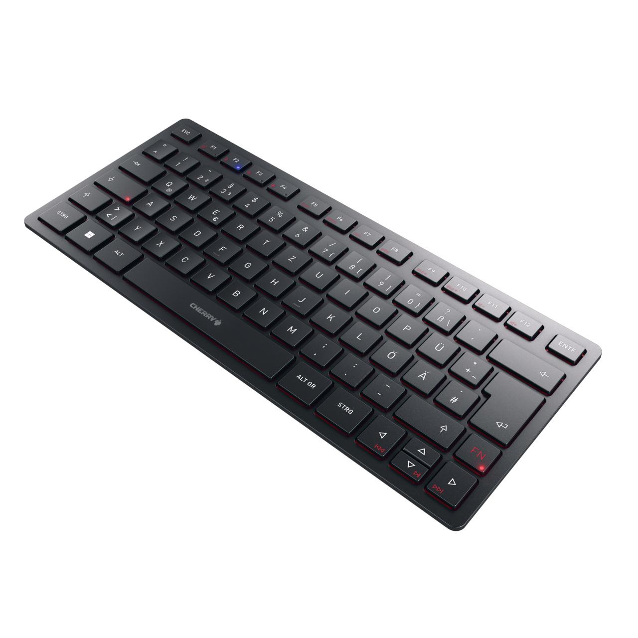 CHERRY KW 9200 MINI клавиатура Универсален USB + RF Wireless + Bluetooth QWERTZ Немски Черен