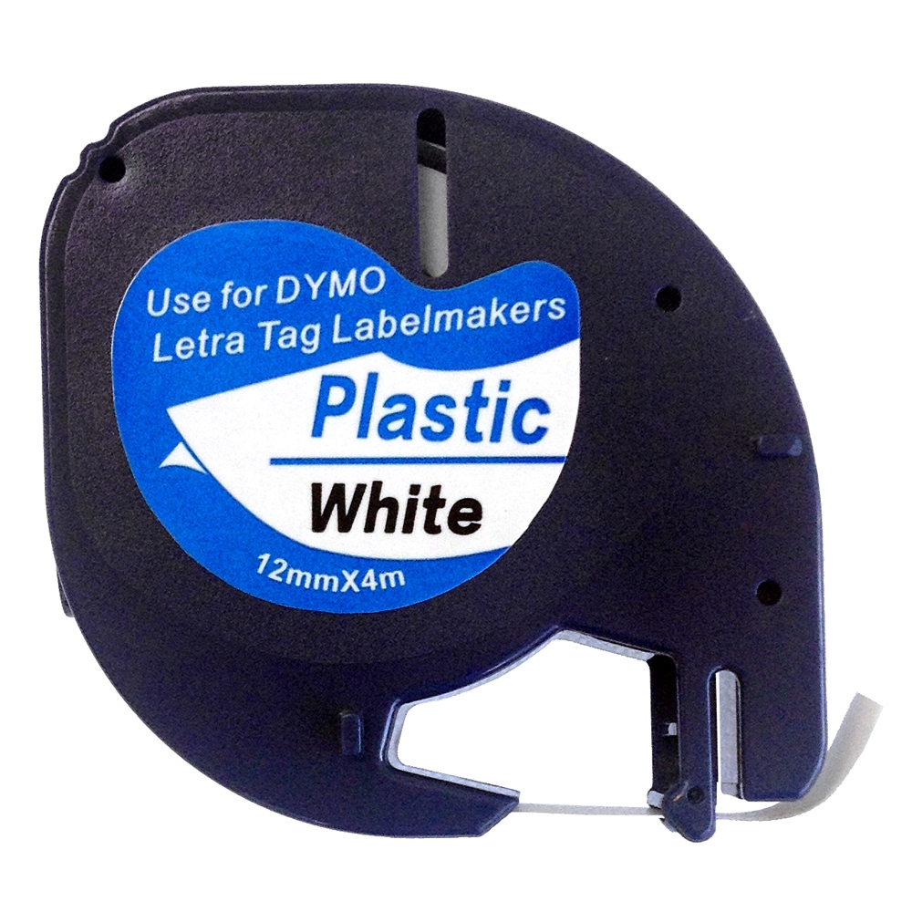 DYMO 91201 LETRA TAG PLASTIC TAPE 12x4mm WHITE (DYMO91201)