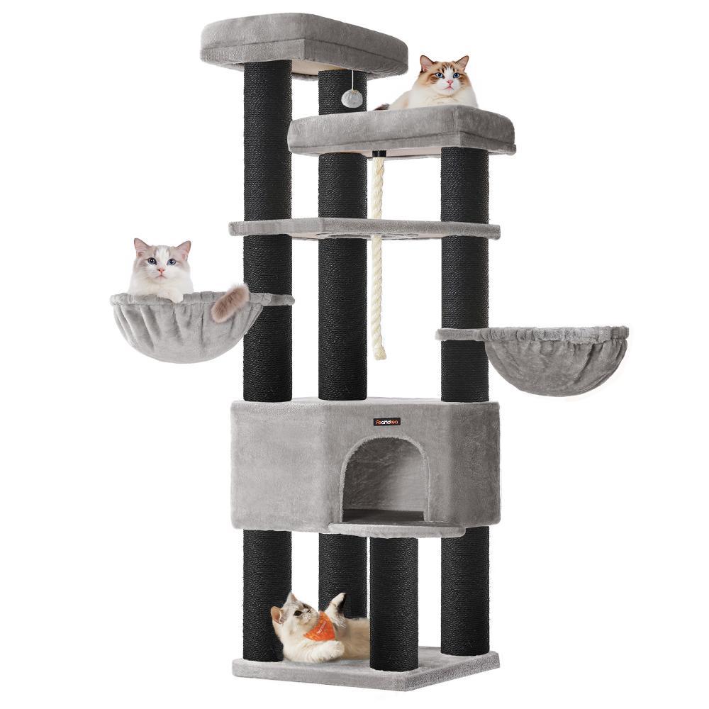 Feandrea Cat Tower XXl, Height 186.7 cm, up to 4 Cats, Σκούρο Γκρι & Μαύρο (PCT008G02) (FEAPCT008G02) | JAR Computers Feandrea Cat Tower XXl, Height 186.7 cm, up to 4 Cats, Σκούρο Γκρι & Μαύρο (PCT008G02) (FEAPCT008G02)