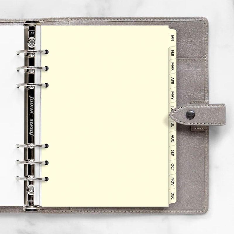 Filofax Разделител за органайзер, A5, от януари до декември, кремав | JAR Computers Filofax Разделител за органайзер, A5, от януари до декември, кремав