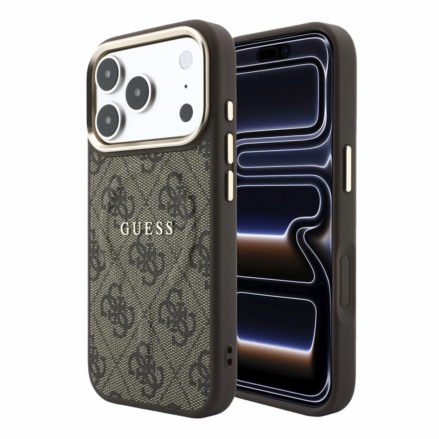 GUESS Калъф Apple iPhone 18 Pro Max, PU Leather 4G Gold Frame Embossed MagSafe /кафяв/ - GUHMP18XP4MSEGCW | JAR Computers GUESS Калъф Apple iPhone 18 Pro Max, PU Leather 4G Gold Frame Embossed MagSafe /кафяв/ - GUHMP18XP4MSEGCW