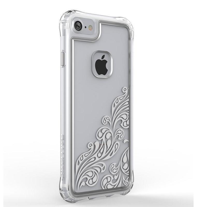 Хибриден удароустойчив кейс за iPhone 8, iPhone 7 - Ballistic Jewel Essence Case (прозрачен със сребристи мотиви) | JAR Computers Хибриден удароустойчив кейс за iPhone 8, iPhone 7 - Ballistic Jewel Essence Case (прозрачен със сребристи мотиви)