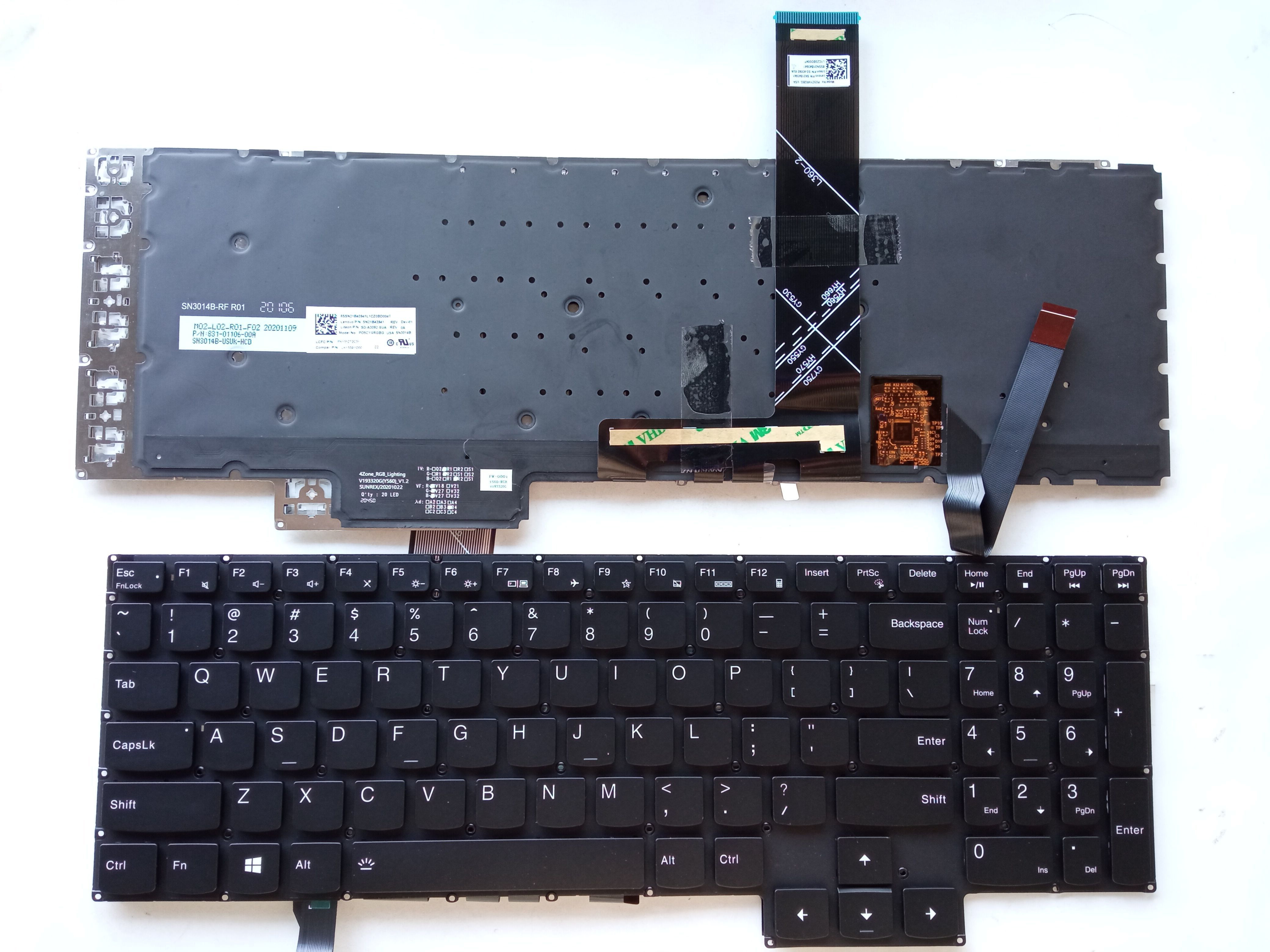 Клавиатура за лаптоп Lenovo IdeaPad Gaming 3-15IMH05 3-15ARH05 3-15ACH Черна Без Рамка с Подсветка (RGB) | JAR Computers Клавиатура за лаптоп Lenovo IdeaPad Gaming 3-15IMH05 3-15ARH05 3-15ACH Черна Без Рамка с Подсветка (RGB)