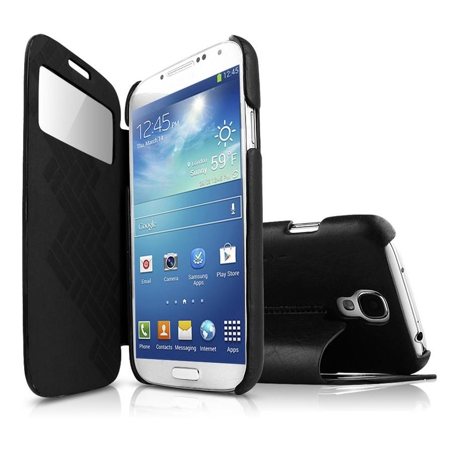 Кожен flip калъф за Samsung Galaxy S4 i9500 - Itskins Visionary Leather Case (черен) | JAR Computers Кожен flip калъф за Samsung Galaxy S4 i9500 - Itskins Visionary Leather Case (черен)